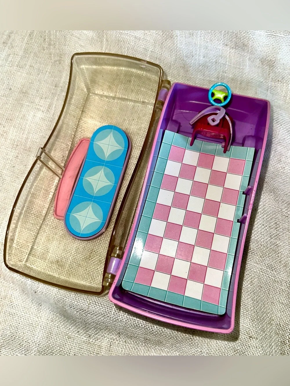 Vintage 2003 Polly Pocket Party Van Limo Case Y2K Toy